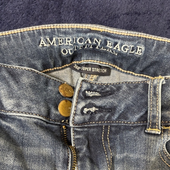 American Eagle Women's Flare Jeans Faded Blue - Picture 4 of 6